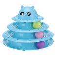 thumbnail image 2 of kusrkot Three Layers Pet Cat Toys Turntable Intelligence Ball Tray Blue, 2 of 9