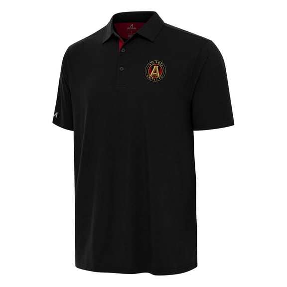 Men's Antigua Black Atlanta United FC Era Polo