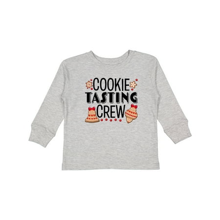 

Inktastic Christmas Cookie Tasting Crew with Holiday Cookies Boys or Girls Long Sleeve Toddler T-Shirt