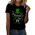 thumbnail image 1 of QIPOPIQ T-Shirts à Manches Courtes pour Femmes à Col Rond T-Shirts de la Saint-Patrick Hauts T-Shirt Shamrock T-Shirt Vert Tunique T-Shirts de la Saint-Patrick Imprimés T-Shirts à Col Rond pour Dames T-Shirts de Fête T-Shirts Graphiques Aubaines, 1 of 4