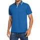thumbnail image 2 of Men's Golf Shirt Casual Sports V Neck Ribbed Collar Short Sleeve Fashion Casual Solid Color Plain Spring & Summer Regular Fit XL, 2 of 5