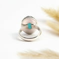 thumbnail image 6 of Handmade Natural Chalcedony Gemstone Ring Sterling Silver Fashion Jewelry Healing Crystal Ring for Women Size US 8, 6 of 7