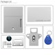 thumbnail image 3 of Batería IC Tarjeta Sensor Cajón del gabinete SmartLock inteligente Bloqueo digital oculto Irfora Cerradura del gabinete, 3 of 7
