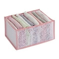 thumbnail image 2 of Leodye 1PCS Foldable Printed Mesh Storage Box for Underwear Shirt Leggings Jeans Drawer Organizer -9.84*12.59*6.7IN, 2 of 2