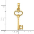 thumbnail image 5 of 14K Yellow Gold Charm Pendant Themed 26 mm 8 Polished 3-D Key, 5 of 5