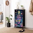 thumbnail image 6 of Dresser for Bedroom with 4 Storage Drawers Mermaid Underwater Castle Golden Towers Ocean Colorful Coral Reef Dressers Chest of Drawers Steel Framed Fabric Closet Organizers for Entryway, 6 of 8