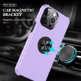 thumbnail image 2 of Allytech iPhone 15 Pro Case 6.1" with Ring Holder Stand, Shockproof PC Shell Back Cover Slim Fit Compatible with Car Mount Bumper Anti-Scratch Phone Case for Apple iPhone 15 Pro - Purple, 2 of 7