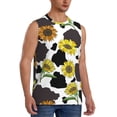 thumbnail image 2 of Gaeub Sunflowers Country Men's Sleeveless Muscle Shirts Workout Tank Tops, Odor Protection and Comfortable - Large, 2 of 8