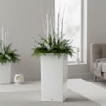 thumbnail image 2 of Algreen Modena 26" Self-Watering Planter, Pillar, Gloss White, 2 of 7