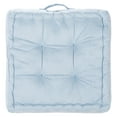 thumbnail image 3 of SAFAVIEH Gardenia 18" x 18" Solid Square Tufted Floor Pillow, Light Blue, 3 of 4
