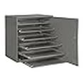 thumbnail image 3 of Durham 321B-95-DR Heavy Duty Bearing Slides Rack - Holds 6 Large Compartment Boxes with Door, Gray, 3 of 3