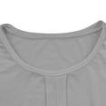 thumbnail image 5 of Women's Summer Casual Sleeveless T-Shirt Tops Blouses Tees Round Neck Loose Fit Solid Color Soft Daily Wear Vacation Beach Loungewear Fashion Essential Gift for Women | Sopatenor,Gray XL, 5 of 8