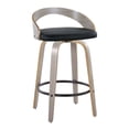 thumbnail image 4 of LumiSource Grey Grotto 26" Fixed-Height Counter Stool - Set of 2, 4 of 6