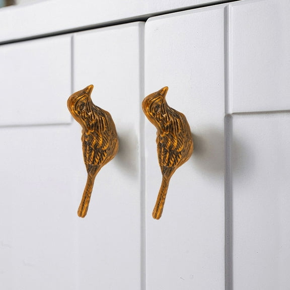 WHAMVOX  Hardware Handle Antique Gold Cabinet Knobs Drawer for Dresser Home Decor Drawers Coffee