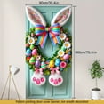 thumbnail image 6 of Stijggn Spring Door Covers Decorative Easter Home Decor Cute Rabbit Door Party Decoration Supplies Spring Holiday Party Background Decoration for Spring Easter Front Door Porch Sign Banner Decor, 6 of 7