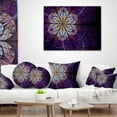 thumbnail image 3 of Designart Blue and Pink Large Fractal Flower - Floral Throw Pillow - 16x16, 3 of 4