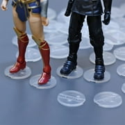 FIGURESLAB 56PCS Display Stand Base for 6" MOTU/Legends Series/DC/GI JOE Action Figures Model Toy Clear