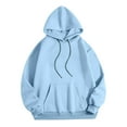 thumbnail image 6 of Valora Men Winter Outfit Men's Hoodies Sweatshirts Product Title Mens Fashion Leisure 3D Digital Printing Hooded Pullover Sweater Top for Everyday Casual Comfort Sky Blue 2XL, 6 of 8