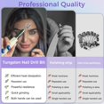 thumbnail image 6 of JKCCZLL Fantexy 3/32" Carbide Nail Drill Bit - Remove Acrylic Hard Gels Quickly and Safely,Professional Cone Tungsten Drill Bits Set Nail File Acrylic for Manicure,Pedicure,Cuticle Cleaner(Fine - F), 6 of 7