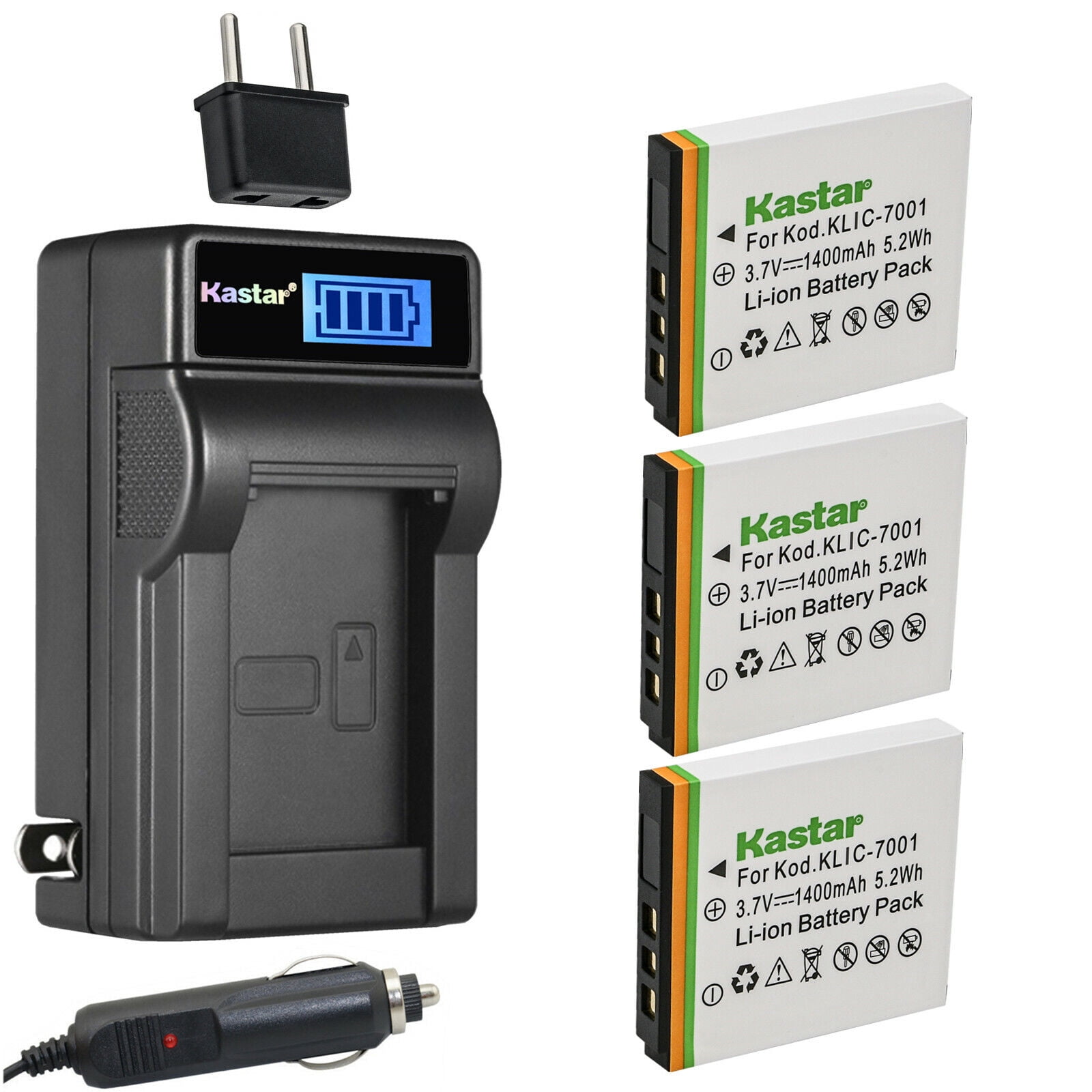 Kastar 2-Pack Battery & USB Charger For Panasonic Lumix FS3 FS5 FX Series Cameras - CGA-S008 Replacement