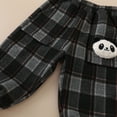 thumbnail image 5 of XUELUO Baby Boys Pants Girls Cartoon Plaid Print Winter Warm Long Sweatpants Trousers Pant Holiday Wear,Black,6-12 Months, 5 of 7