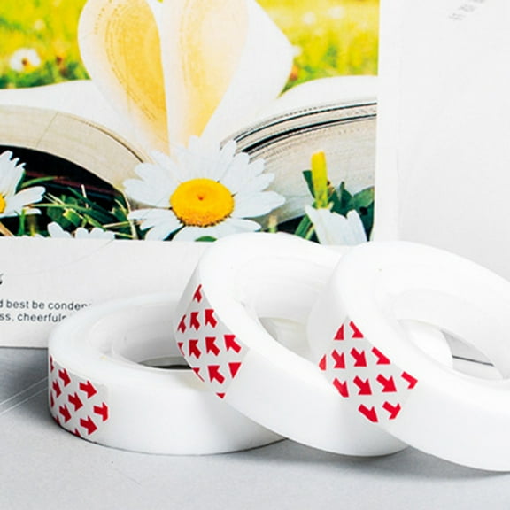 Pebbuoy 8/10/12 Rolls Invisible Writable Tape Crystal-Clear Writing Correction Stationery Tape Student Tear Tape Office Supplies