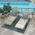 thumbnail image 2 of Laguna Adirondack Poly Reclining Chaise Lounge With Wheels (Set Of 2), Sand, 2 of 4
