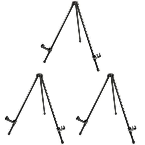 WORGEOUS 3pcs Metal Folding Easel Portable Display Rack Adjustable Easel Sketching Painting Easel