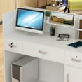 thumbnail image 3 of KULAGAGA Office Reception Station with Counter, Free-Standing Register Stand Reception Area with 3 Drawers, White, 3 of 8