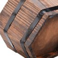 thumbnail image 5 of Nota: (tamaño grande hexagonal) maceta de madera maciza retro pequeño barril de madera diámetro superior 21 cm, fondo 17 cm, altura 12 m, 5 of 5