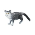 thumbnail image 3 of Simulation Animaux Figures Artisanat Simulation Chat Enfants Jouent Décoration de la Maison Bureau Gris, 3 of 9