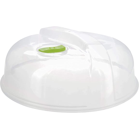 Microwave Cover for Food, Microwave Splatter Proof Plate Guard, Microwave Lid Food Cover for Microwave Oven with Steam Vents, Clear Dishwasher Safe BPA Free Plastic, 10 Inch, 2 PK – By RamPro