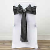 BalsaCircle 5 Polyester Chair Sashes Bows Ties Charcoal Grey - Walmart.com