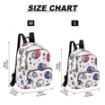 thumbnail image 2 of FORMRS Mini Backpack Purse for Women Quilted Travel Daypack Casual Shoulder Bag, Cartoon American Football Helmets, 2 of 7