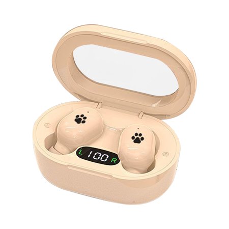 asxite Headphones Wireless Bluetooth 5.3 Wireless Headphones HIFI Sound Quality Small Exquisite And Senseless Wearing High Definition Call Bluetooth Headphones Beige