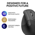 thumbnail image 2 of Logitech Lift Vertical Ergonomic Mouse  - Graphite, 2 of 8