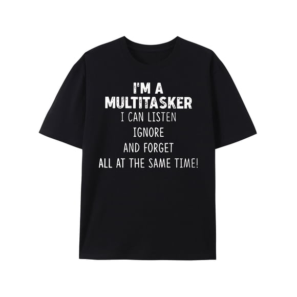 T Shirt Men's "I Am A Jack of All Trades" Funny Multitasker Slogan Soft Blend Casual Crew Neck Tee with Latin Phrase ("Multifacien")