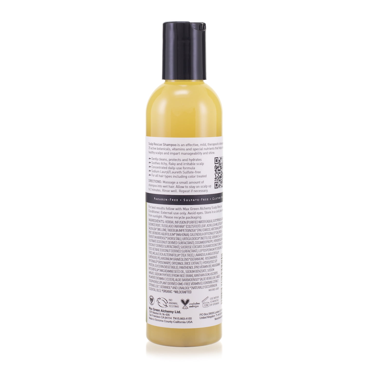 Scalp Rescue Shampoo ( 8.8 fl oz Bottle), Hydrating, Unisex, All Hair Types : Max Green Alchemy