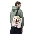 thumbnail image 3 of Back to School Cute Papillon All Over Print 3D Canvas Tote Bag Pap Butterfly Dog Lover Reusable Handbag - 13010, 3 of 5