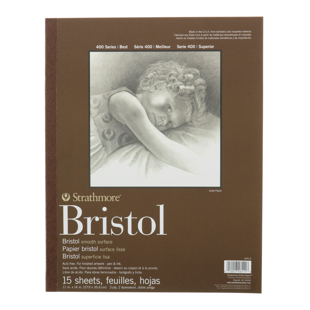 Strathmore Bristol Paper Pad, 400 Series, Smooth, 11" x 14"" Walmart