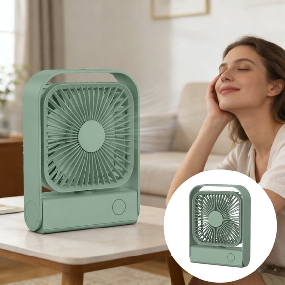 BotaniNest Desk Fan 4 Speeds Foldable Wind Blower 90 Oscillating Foldable Portable Fan For Desktop Travel Camping Bedroom Dorm Bedside