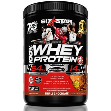 UPC 631656709179 product image for Six Star Whey Protein Plus Dietary Supplement, Triple Chocolate, 5 lbs | upcitemdb.com