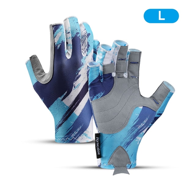 Kyncilor Guantes de pesca al aire libre Hombres Mujeres Transpirable Resistente al desgaste Secado rápido Sin dedos