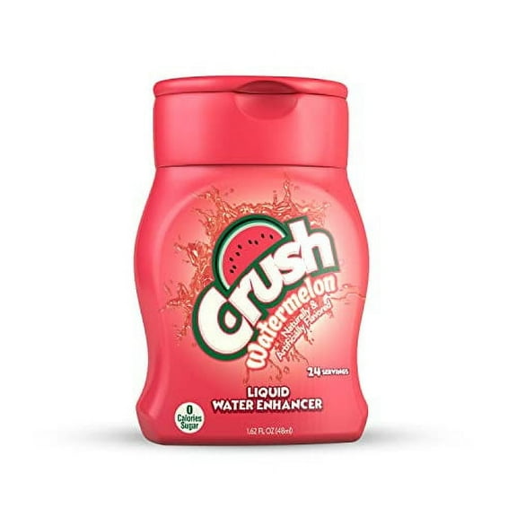 CRUSH Crush, Watermelon, Liquid Water Enhancer - New, Better Taste (4 Bottles, Makes 96 Flavored Water Drinks) 1.62 Fl Oz (Pack of 1)