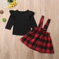 thumbnail image 2 of Toddler Girls Christmas Princess Plaid Outfits, 2 of 5