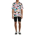 thumbnail image 4 of No Boundaries Men's and Big Men's Short Sleeve Printed Rayon Shirt, 4 of 6