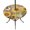 Light Brown, variant on Round Outdoor Tablecloth with Umbrella Hole and Zipper, Yellow Sunflowers Tablecloth with Elastic Waterproof, Vintage Country Flowers Butterfly Wood Board Patio Table Covers for 55" - 60" Tables