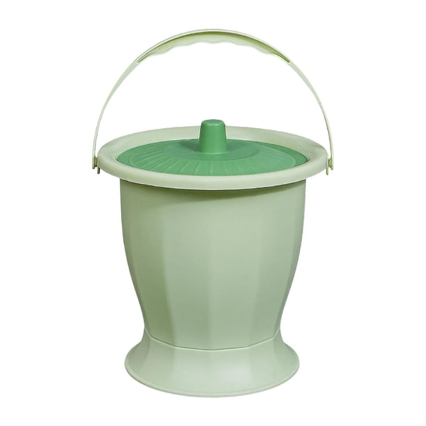 Orinal con tapa, orinal portátil, orinal para orina nocturna Verde Sin Aro