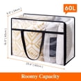 thumbnail image 4 of Bolsas de almacenamiento de ropa Lifewit, 60 L, plástico transparente, paquete de 8, 4 of 9