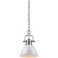 thumbnail image 1 of Beaumont Lane Mini Steel Pendant in Pewter and White, 1 of 2